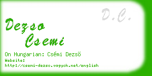 dezso csemi business card